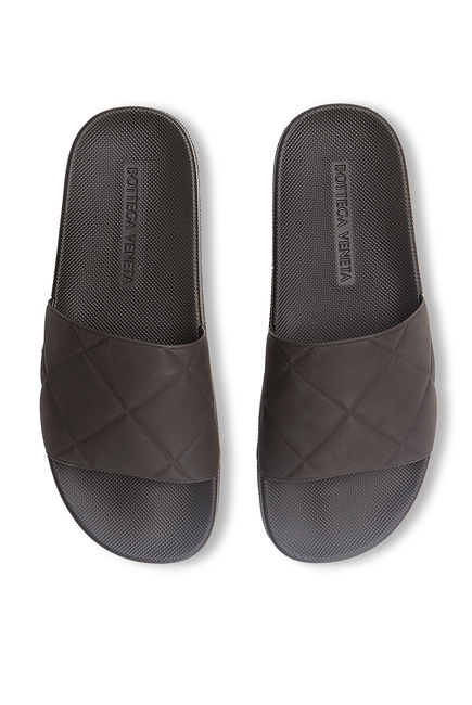 Quilted Rubber Slides